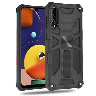 Чехол Shockproof Shield для Samsung Galaxy A30s 2019 / A307 бампер противоударный с подставкой Black