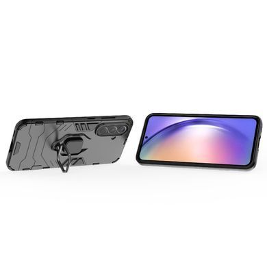 Чехол Iron Ring для Samsung Galaxy A56 5G / A566 противоударный бампер с подставкой кольцом Black