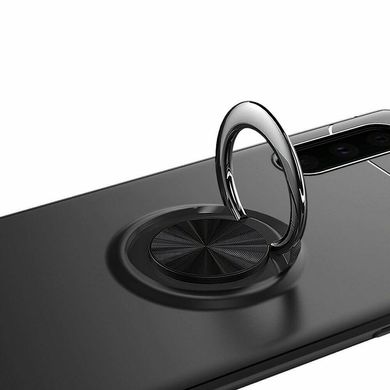 Чехол TPU Ring для Samsung Galaxy Note 10 / N970 бампер противоударный с кольцом Black