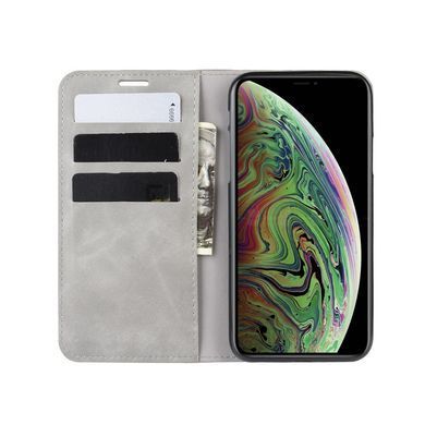 Чехол Taba Retro-Skin для iPhone XS Max книжка кожа PU с визитницей серый