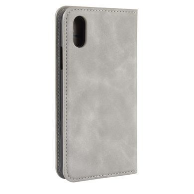 Чехол Taba Retro-Skin для iPhone XS Max книжка кожа PU с визитницей серый