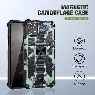 Чехол Military Shield для Iphone 11 Pro Max бампер противоударный с подставкой Turquoise