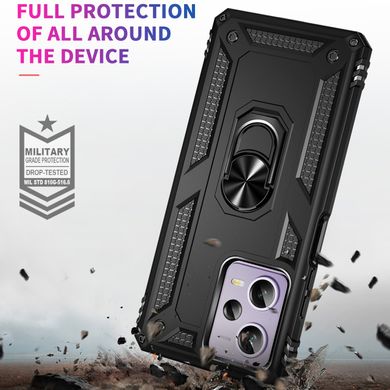 Чехол Shield для Xiaomi Poco X5 Pro 5G бампер противоударный с подставкой Black