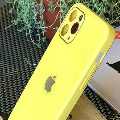 Чохол Color-Glass для Iphone 11 Pro Max бампер із захистом камер Yellow