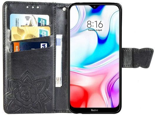 Чехол Butterfly для Xiaomi Redmi 8 книжка кожа PU черный