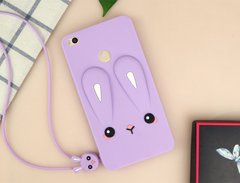 Чохол Funny-Bunny для Xiaomi Mi Max 2 бампер гумовий заєць Бузковий