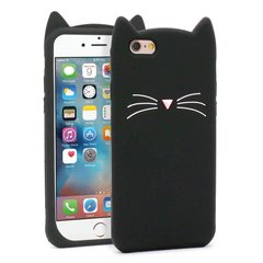 Чохол 3D Toy для iPhone 6 / 6s Бампер гумовий Cat Black