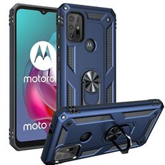 Чехол Shield для Motorola Moto G20 бампер противоударный с подставкой Blue