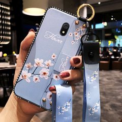 Чехол Lanyard для Xiaomi Redmi 8A бампер с ремешком Blue