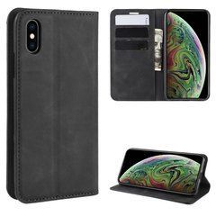 Чехол Taba Retro-Skin для iPhone XS Max книжка кожа PU с визитницей черный