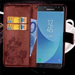 Чехол Clover для Samsung Galaxy J5 2017 / J530 книжка кожа PU коричневый