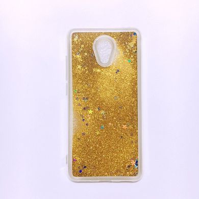 Чехол Glitter для Meizu M3 Note Бампер Жидкий блеск Gold