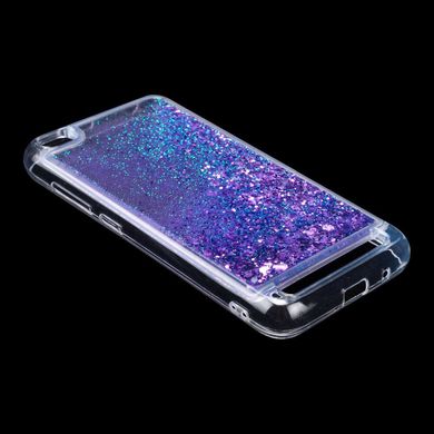 Чохол Glitter для Xiaomi Redmi 5a Бампер Рідкий блиск фіолетовий