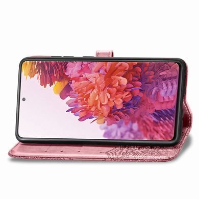 Чехол Vintage для Samsung Galaxy S20 FE / G780 книжка кожа PU с визитницей розовый