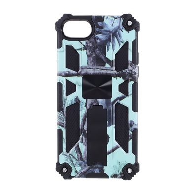 Чехол Military Shield для Iphone 7 / Iphone 8 бампер противоударный с подставкой Turquoise