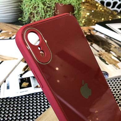 Чохол Color-Glass для Iphone XR бампер із захистом камер Red