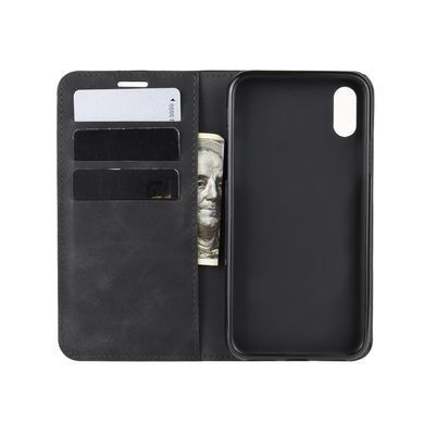 Чехол Taba Retro-Skin для iPhone XS Max книжка кожа PU с визитницей черный