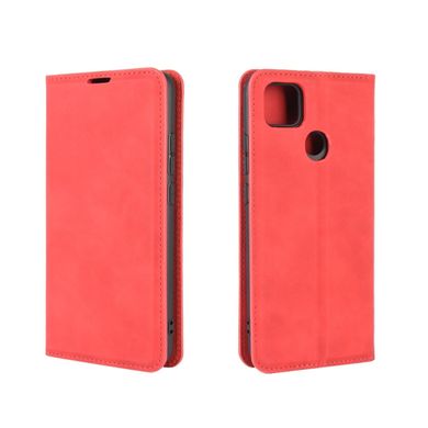 Чехол Taba Retro-Skin для Xiaomi Redmi 10A книжка кожа PU с визитницей красный