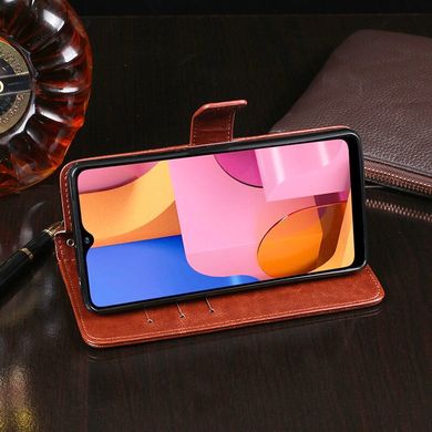 Чехол Idewei для Samsung Galaxy A20S 2019 / A207 книжка кожа PU коричневый