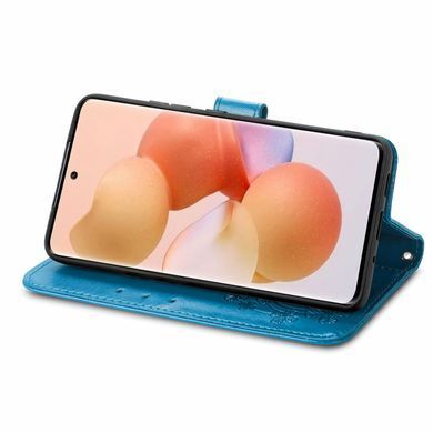 Чехол Clover для Xiaomi Redmi Note 12S книжка кожа PU с визитницей голубой