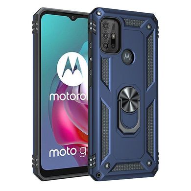 Чехол Shield для Motorola Moto G20 бампер противоударный с подставкой Blue