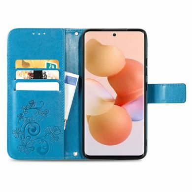 Чехол Clover для Xiaomi Redmi Note 12S книжка кожа PU с визитницей голубой