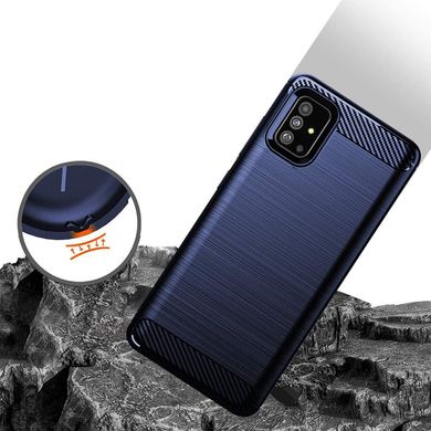 Чехол Carbon для Samsung Galaxy A51 2020 / A515 бампер оригинальный Blue