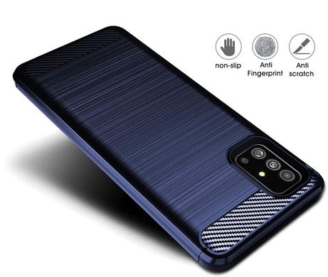 Чехол Carbon для Samsung Galaxy A51 2020 / A515 бампер оригинальный Blue