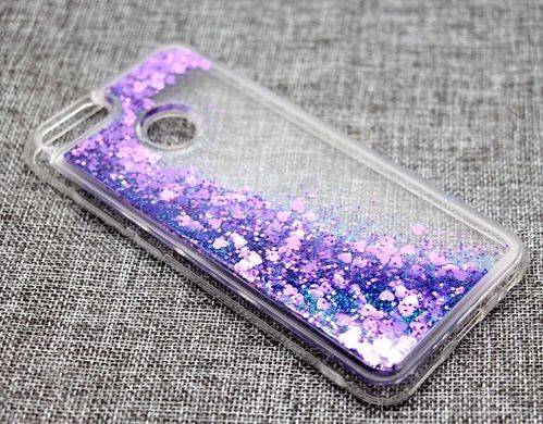 Чехол Glitter для Huawei P Smart 2018 / FIG-LX1 / FIG-LA1 Бампер Жидкий блеск Фиолетовый