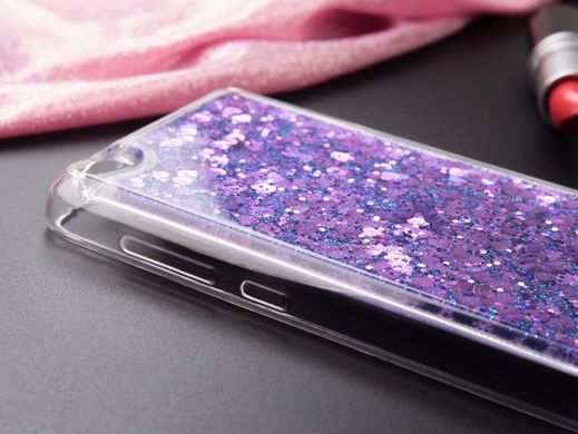 Чохол Glitter для Xiaomi Redmi 5a Бампер Рідкий блиск фіолетовий