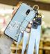 Чехол Lanyard для Xiaomi Redmi 8A бампер с ремешком Blue