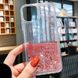 Чехол Glitter для Iphone 11 бампер жидкий блеск Сердце Розовый