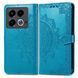 Чехол Vintage для Infinix Note 40 / X6853 книжка кожа PU с визитницей голубой