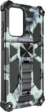Чехол Military Shield для Samsung Galaxy A23 / A235 бампер противоударный с подставкой Turquoise