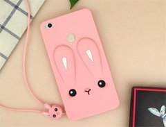 Чехол Funny-Bunny для Xiaomi Mi Max 2 бампер резиновый заяц Розовый