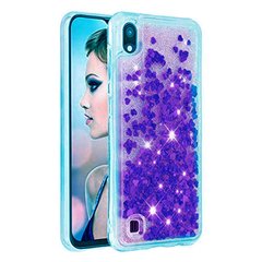 Чехол Glitter для Samsung Galaxy A10 2019 / A105 бампер Жидкий блеск Фиолетовый