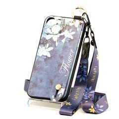 Чехол Lanyard для Iphone 14 бампер с ремешком Navy