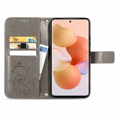 Чехол Clover для Xiaomi Redmi Note 12S книжка кожа PU с визитницей серый