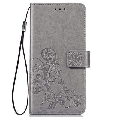 Чехол Clover для Iphone 11 книжка кожа PU с визитницей серый
