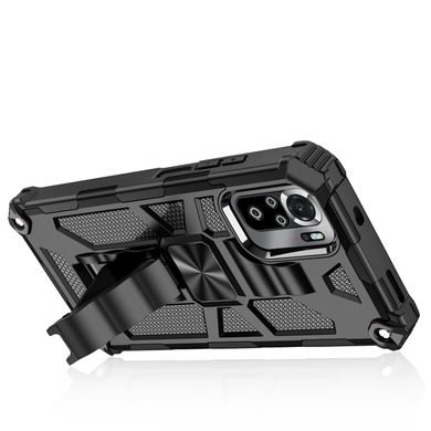 Чехол Shockproof Shield для Xiaomi Poco M5s Бампер противоударный с подставкой Black