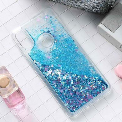 Чехол Glitter для Huawei Y6 2019 бампер силиконовый аквариум Синий