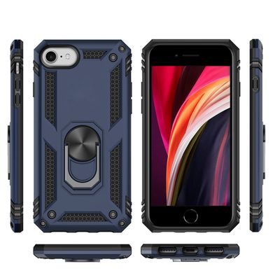 Чехол Shield для Iphone SE 2020 Бампер противоударный (Без выреза) Blue