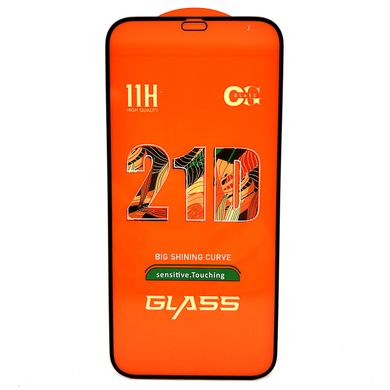 Защитное стекло OG 21D Full Glue для Iphone 12 полноэкранное черное