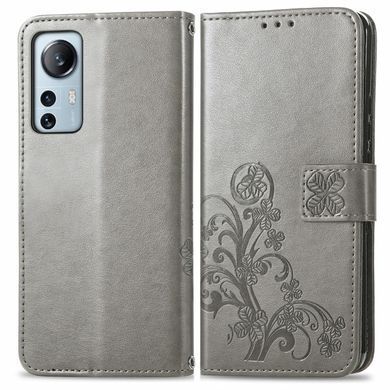 Чехол Clover для Xiaomi Redmi Note 12S книжка кожа PU с визитницей серый