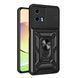 Чехол Hide Shield для Motorola Moto G04s бампер противоударный с подставкой кольцом Black