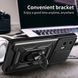 Чехол Hide Shield для Motorola Moto G04s бампер противоударный с подставкой кольцом Black