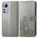 Чехол Clover для Xiaomi Redmi Note 12S книжка кожа PU с визитницей серый