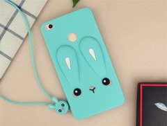 Чехол Funny-Bunny для Xiaomi Mi Max 2 бампер резиновый заяц Голубой