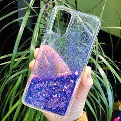 Чехол Glitter для OPPO A72 бампер жидкий блеск Фиолетовый УЦЕНКА