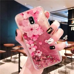 Чехол Glitter для Samsung Galaxy J3 2017 / J330F Бампер Жидкий блеск Sakura